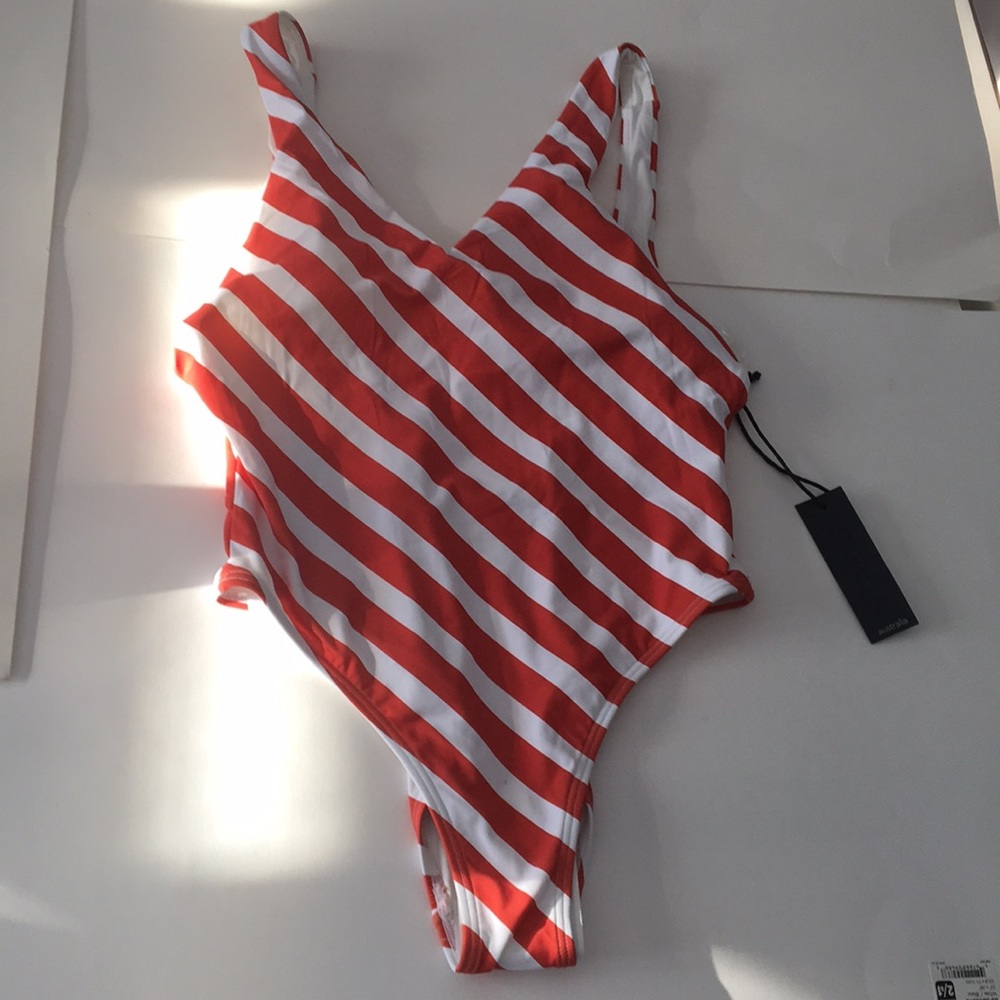 CIKADA Block Stripe one piece Swimwear Size 6US